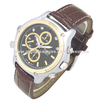 Spy Camera Watch with 30MP Waterproof, 1/4-inch CMOS Lens, 4/8/16GB Memory and 1,280 x 720 Pixels