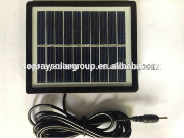 5v 1w small size solar panel with DC5521 port for solar lantern, solar fan