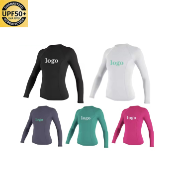 Custom Long Sleeve Compression Shirt with Sun Protection and Logo Design for Gym Rash Guard