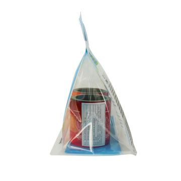 индивидуальный прозрачный мешок с квадратной нижней пластиковой ручкой