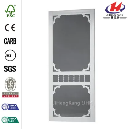 Prairie View Solid Vinyl White Screen Door