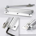 Adjustable Door Closer Stainless Steel Automatic Spring Latch Hinge Surface Mounted Home Office Rated Door Furniture Hardware