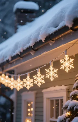 Christmas outdoor snowflake lights
