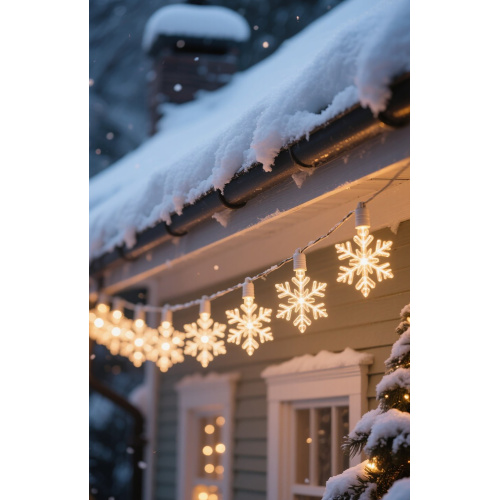 Christmas outdoor snowflake lights