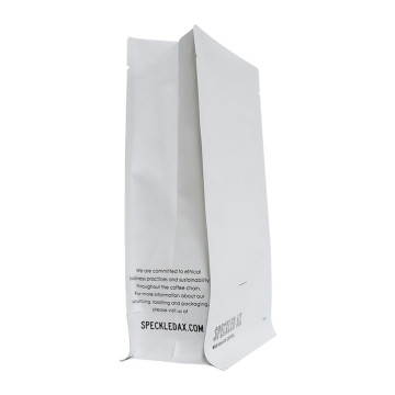 Cierro de plástico con cremallera de té vacío paquete de té papel bolso de fondo plano