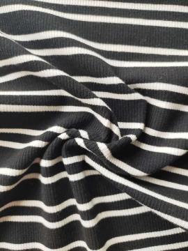 Poly Rayon Span Stripe 2*2 Rib
