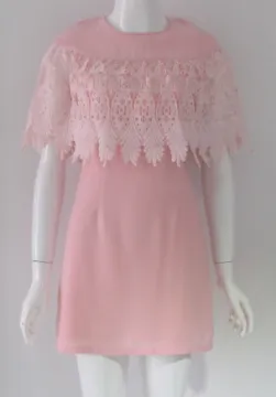 Pretty steps2016summer women pink color dress new design elegance fashion women dress plus size fashion dress