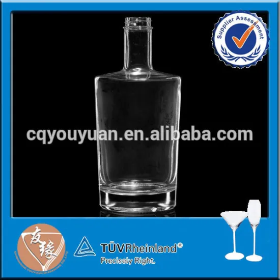 Fancy round empty 70cl bottle of vodka