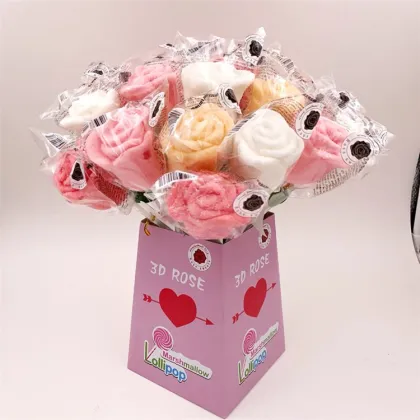 Eligent marshmallow flower rose sweet lollipop candy