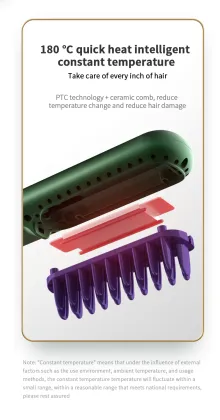 Ceramic Electric Hair Straightener Set for Family Use - Comb, Curling Irons, and More