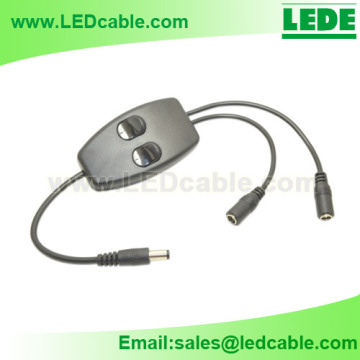 2 Way Inline Switch with DC barrel connector for LED Lighting