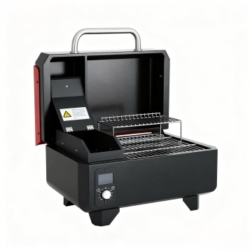 Grill Pelet Elektrik 2.4L Mudah Alih dengan Probe Daging