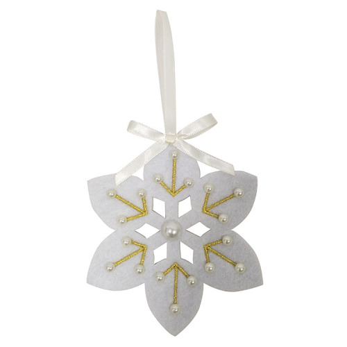 Nouveau style blanc ornements de flocons de neige de Noël