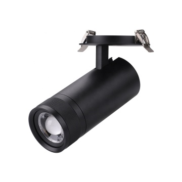 Cob Rail Zoom LED Track Light: Customizable 25W-30W Recessed Spot Light
