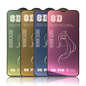 9H Pelindung Layar Penutup Penuh 8D Cermin Tempered Glass Untuk iPhone 11/12 Pro Max