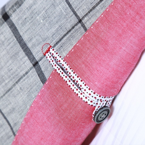 Elegant Grey Linen Check Design Blazer Business Suit