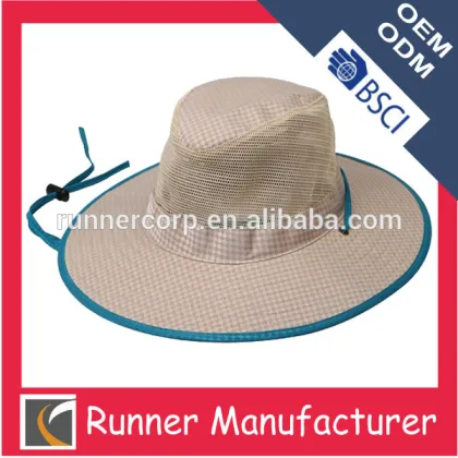 Men sombrero sun fishing bucket hat with string