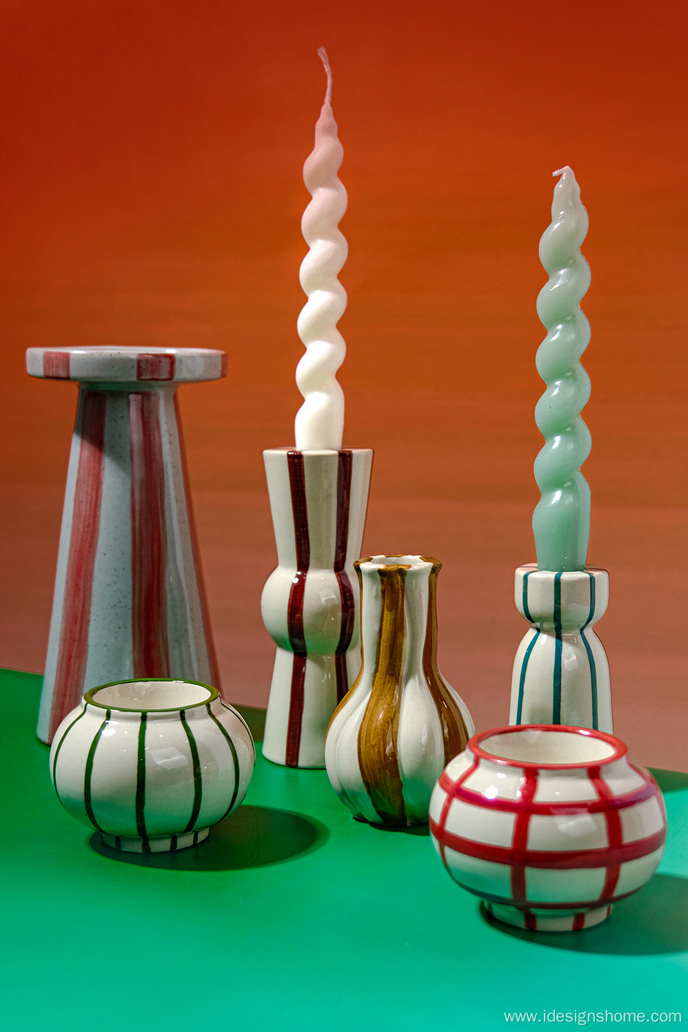 Colorful Candle Holder Set