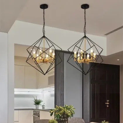 American Creative Industry Style Special-shaped Pendant Lamp for Restaurant Kitchen Island