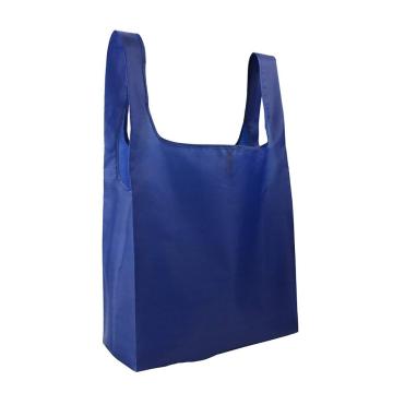 Abwaschbare Einkaufsgeschenktasche in aufgesetzten Beutel gefaltet