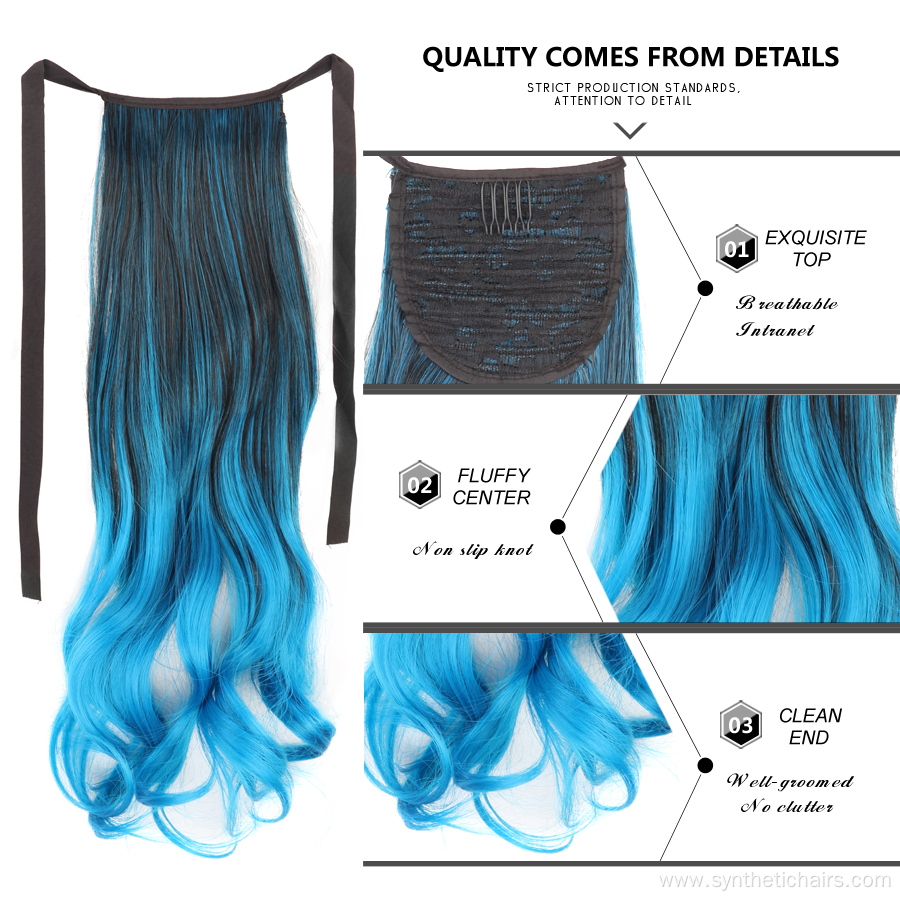Loose Wave Ombre Synthetic Hair Ponytail Clip-In Hairpiece