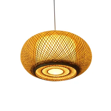 Handcrafted Rattan & Bamboo Chandelier: A Modern Decorative Lighting Solution for Your Living Room