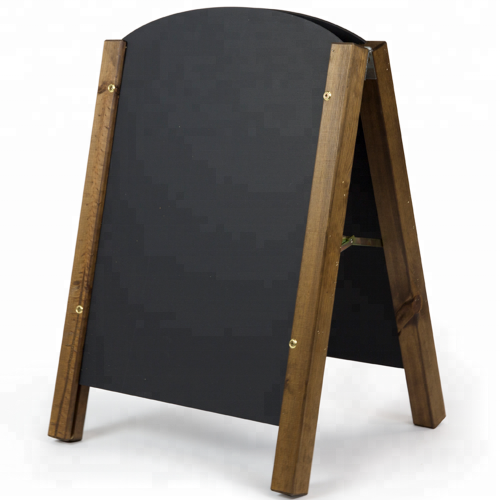 Wooden A-Frame Chalkboards With Rounded Tops