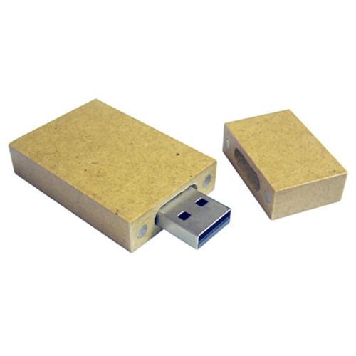 Biodegradable USB Flash Drive round Recycled Cardboard