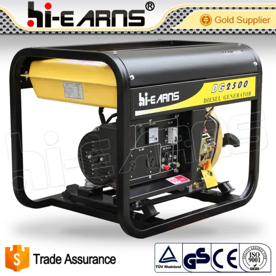 2KVA electric start Open frame type diesel generator