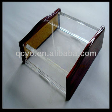 Hot sale! high quality transparent standing plastic card holder
