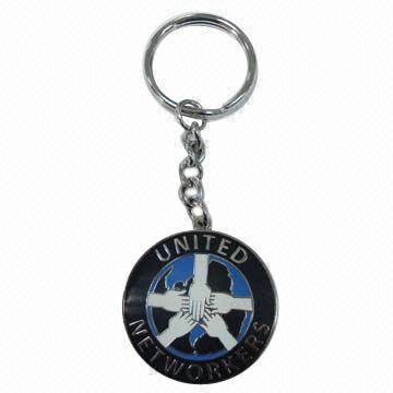 Metal Keychains, United Networkers, Imitation Hard Enamel