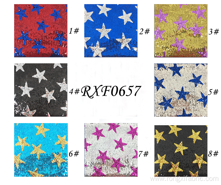 Brand New Gold Double color Star Sequin Fabric