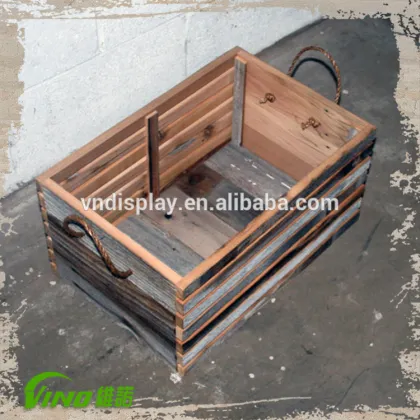 Vintage Storage Crate , Crate Wood , Distressed Wood Crate