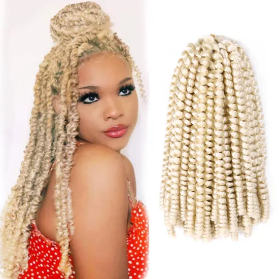 Hot sell  8' 60stands  wholesale crochet braid fiber spring twist curly spring curl hair crochet braid spring twist hair