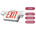 LED Combo EMERGENCY EXIT SIGN with LED Heads