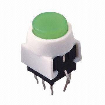 Self-Lock Illuminated Pushbutton Switch with 30V DC/0.1A Rating