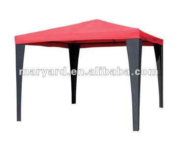 aluminum frame fabric roof outdoor garden gazebo in rattan
