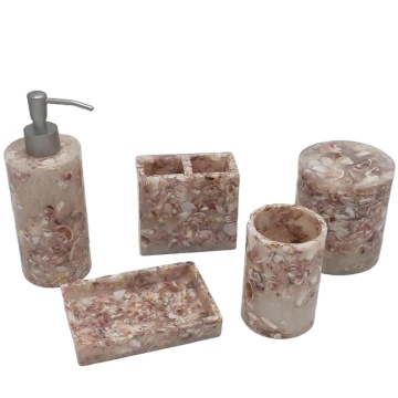 Modern Ivory Polyresin Resin Bathroom Set for Luxury Home Decoration
