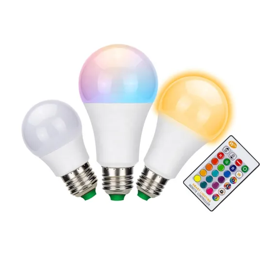 Smart E27 RGB+W LED Color Changing Bulb with Remote Control - 3W, 5W, 10W Options