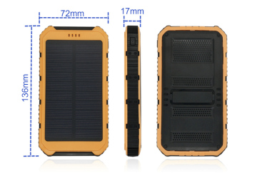 Wholesale UK robust solar power bank 8000mah with strong flashlight