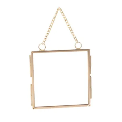 Glass Metal Picture Frame Free Hanging Picture Frame