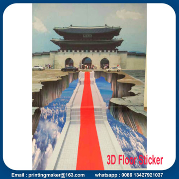 Large 3d Floor Stickers with Custom Graphic Printing