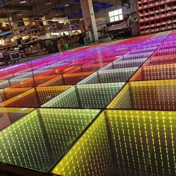 High-Quality Aluminum Frame 3D Mirror LED Dancing Floor