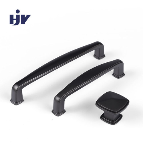 Black hardware drawer pulls cupboard door knobs