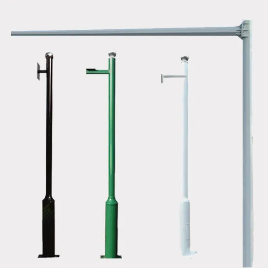 High-Quality Galvanized Solar CCTV Camera Mount Pole - Manufacturer Free Design (3m-12m Round Conical Poles)