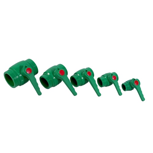 Green PPR Ball Valve with PN25 for Cold and Hot Water