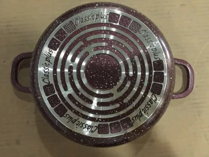 Traditional Granite Color Soup Pot with Spiral Bottom
