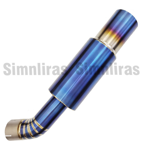 Single Out Burnt Blue Titanium /Edelstless-Achse-Rückenschalldrüse-Auspuff für Subaru WRX & STI 15-21