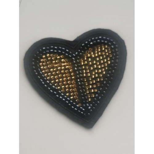 Love embroidered beads patche