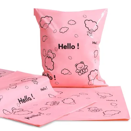 Printing environmentally friendly polyethylene mail bags